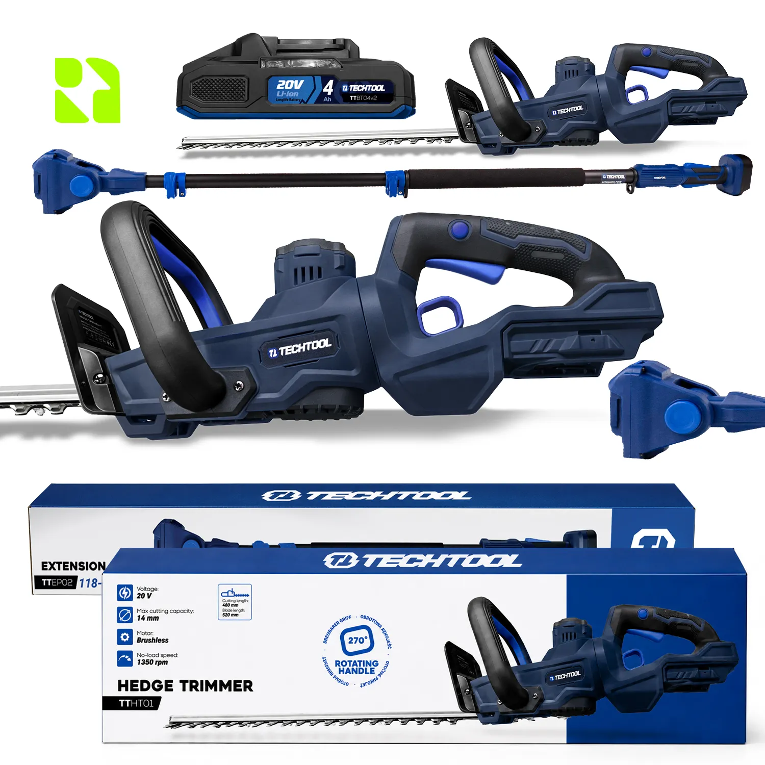 TECHTOOL TTHT01 + TTEP02 nożyce z wysięgnikiem